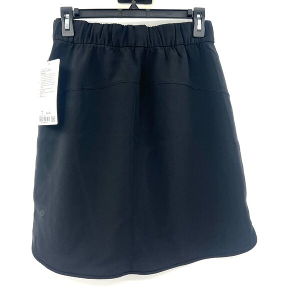 NWT Lululemon On The Fly Woven Black Skirt Women's 6 $88 MSRP - Picture 3 of 5